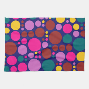 Retro Polka Dot Mosaic Muster #2 Küchentuch