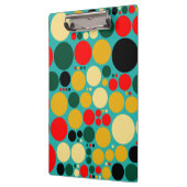Retro Polka Dot Mosaic Muster #3 Klemmbrett (Links)