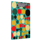 Retro Polka Dot Mosaic Muster #3 Klemmbrett (Rechts)