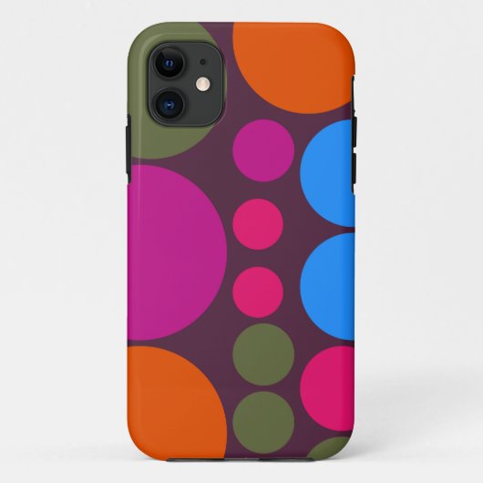 Retro Polka Dot Mosaic Muster #5 Case-Mate iPhone Hülle (Rückseite)