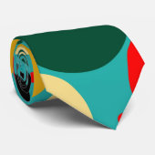 Retro Polka Dot Mosaic Muster #5 Krawatte (Gerollt)