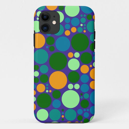 Retro Polka Dot Mosaic Muster #6 Case-Mate iPhone Hülle (Rückseite)