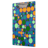 Retro Polka Dot Mosaic Muster #6 Klemmbrett (Links)