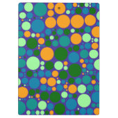 Retro Polka Dot Mosaic Muster #6 Klemmbrett (Rückseite)