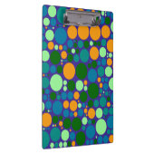 Retro Polka Dot Mosaic Muster #6 Klemmbrett (Rechts)