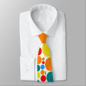 Retro Polka Dot Mosaic Muster #7 Krawatte (Gebunden)