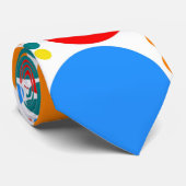 Retro Polka Dot Mosaic Muster #7 Krawatte (Gerollt)