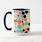 Retro Polka Dot Mosaic Muster #7 Tasse (Links)