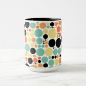 Retro Polka Dot Mosaic Muster #7 Tasse (Zentrum)