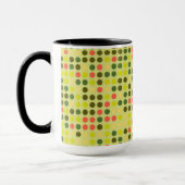 Retro Polka Dot Mosaic Muster #9 Tasse (Links)