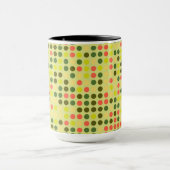 Retro Polka Dot Mosaic Muster #9 Tasse (Zentrum)