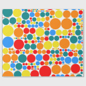 Retro Polka Dot Mosaic Muster Geschenkpapier (Flach)