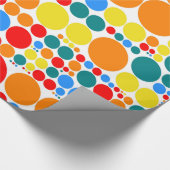 Retro Polka Dot Mosaic Muster Geschenkpapier (Ecke)