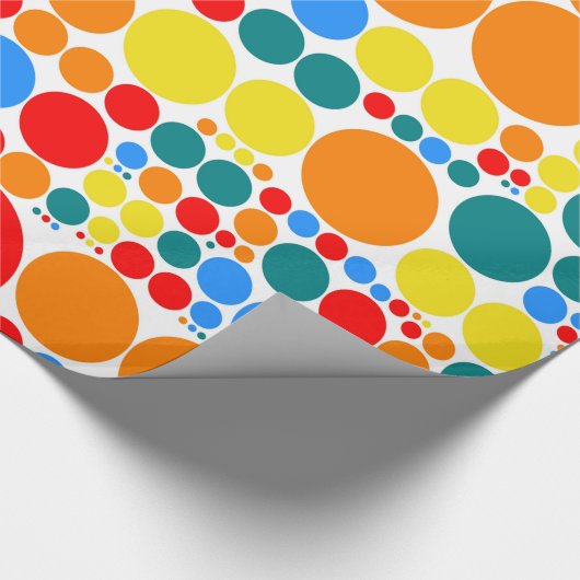 Retro Polka Dot Mosaic Muster Geschenkpapier (Ecke)