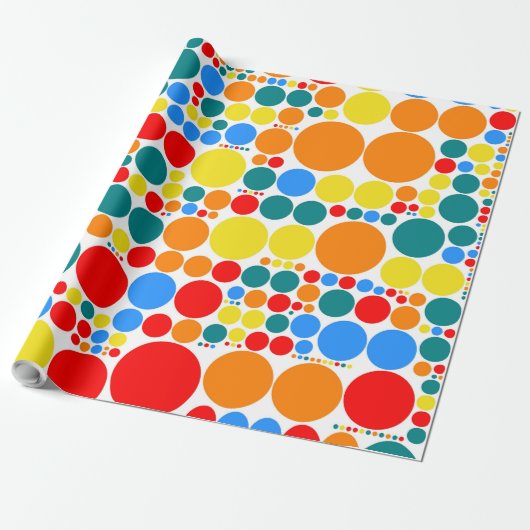 Retro Polka Dot Mosaic Muster Geschenkpapier (Ungerollt)