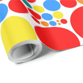 Retro Polka Dot Mosaic Muster Geschenkpapier (Rolleneckpunkt)