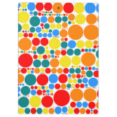 Retro Polka Dot Mosaic Muster Klemmbrett (Rückseite)