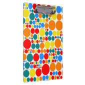 Retro Polka Dot Mosaic Muster Klemmbrett (Rechts)