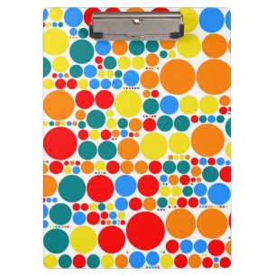 Retro Polka Dot Mosaic Muster Klemmbrett
