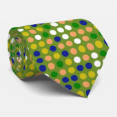 Retro Polka Dot Mosaic Muster Krawatte (Gerollt)