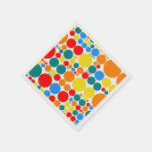 Retro Polka Dot Mosaic Muster Serviette (Ecke)