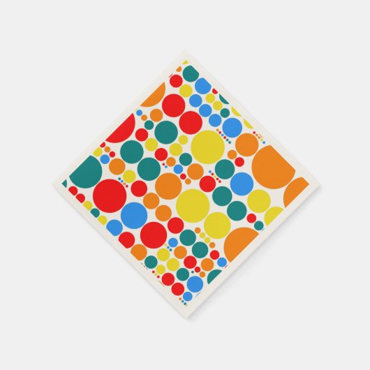 Retro Polka Dot Mosaic Muster Serviette (Ecke)