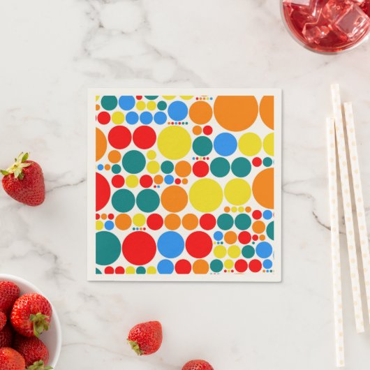 Retro Polka Dot Mosaic Muster Serviette (Beispiel)