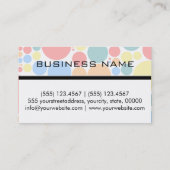 Retro Polka Dot Mosaic Muster Visitenkarte (Rückseite)