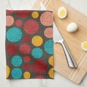 Retro Polka Dot Muster #7 Küchentuch (Viertel Falte)