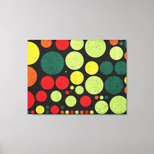 Retro Polka Dot Painted Leinwand (Vorderseite)