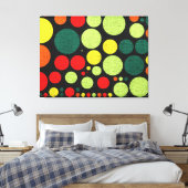 Retro Polka Dot Painted Leinwand (Insitu (Schlafzimmer))