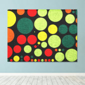 Retro Polka Dot Painted Leinwand (Insitu (Holzboden))