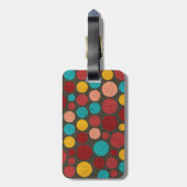Retro Polka Dot Painted Leinwand #3 Gepäckanhänger (Rückseite vertikal)
