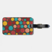 Retro Polka Dot Painted Leinwand #3 Gepäckanhänger (Rückseite horizontal)