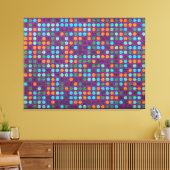 Retro Polka Dot Painted Leinwand #4 (Insitu (Wohnzimmer))