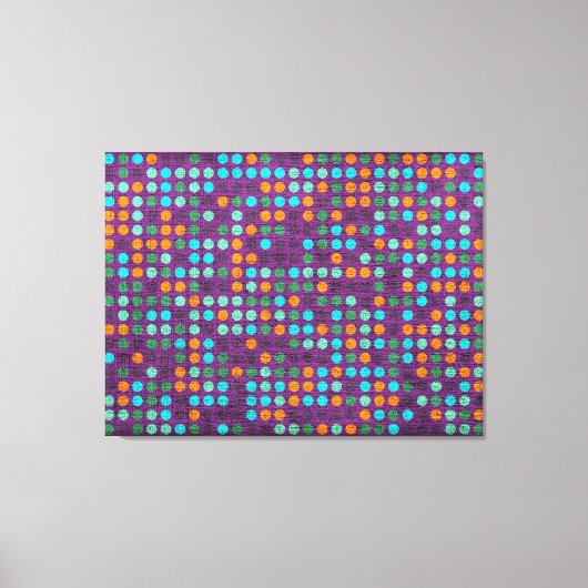 Retro Polka Dot Painted Leinwand #4 (Vorderseite)