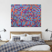 Retro Polka Dot Painted Leinwand #4 (Insitu (Schlafzimmer))