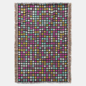 Retro Polka Dot Painted Leinwand #4 Decke (Vorderseite Vertikal)