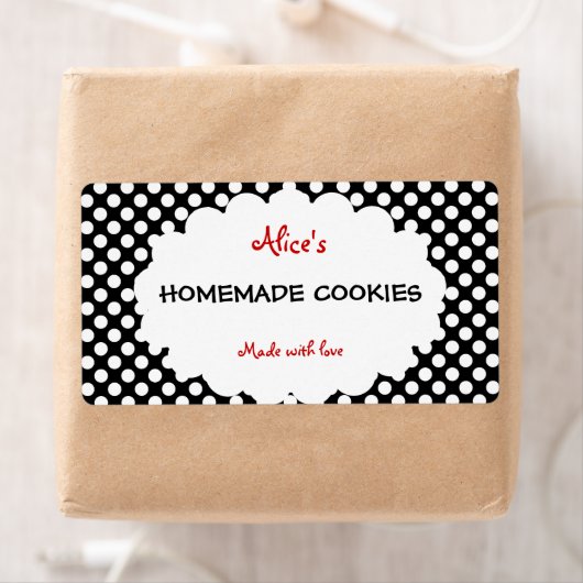 Retro Polka Dot Personalisierte hausgemachte Cooki (Insitu)