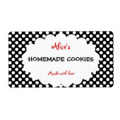 Retro Polka Dot Personalisierte hausgemachte Cooki (Vorne)