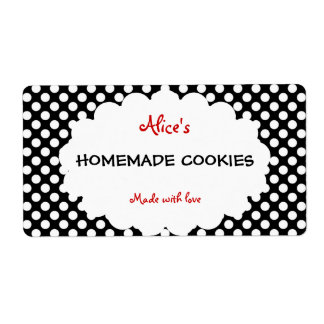 Retro Polka Dot Personalisierte hausgemachte Cooki