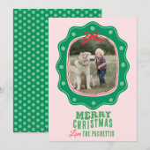 Retro Polka Dot Picture Frame Weihnachten (Vorne/Hinten)