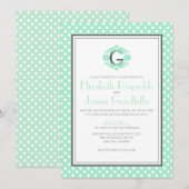 Retro Polka Dot Wedding Einladungen (Vorne/Hinten)