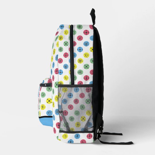 Retro Polka Dots Bedruckter Rucksack (Rechts)