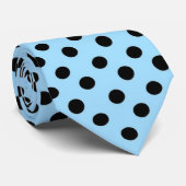 Retro Polka Dots Blue Krawatte (Gerollt)