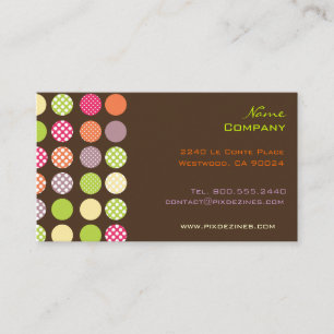 Retro Polka Dots / DIY Hintergrund Visitenkarte