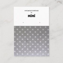 Retro Polka Dots Earring Display Business Card Visitenkarte