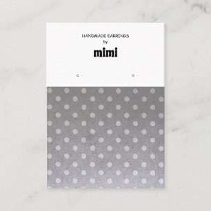 Retro Polka Dots Earring Display Business Card Visitenkarte