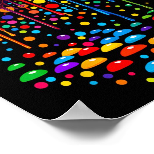 Retro Polka Dots Gaming Controller Video Gamer tun Poster (Ecke)