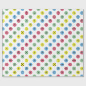 Retro Polka Dots Geschenkpapier (Flach)